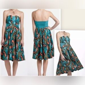 Anthropologie girl from savoy strapless A line dress women's size 6‎ EUC!